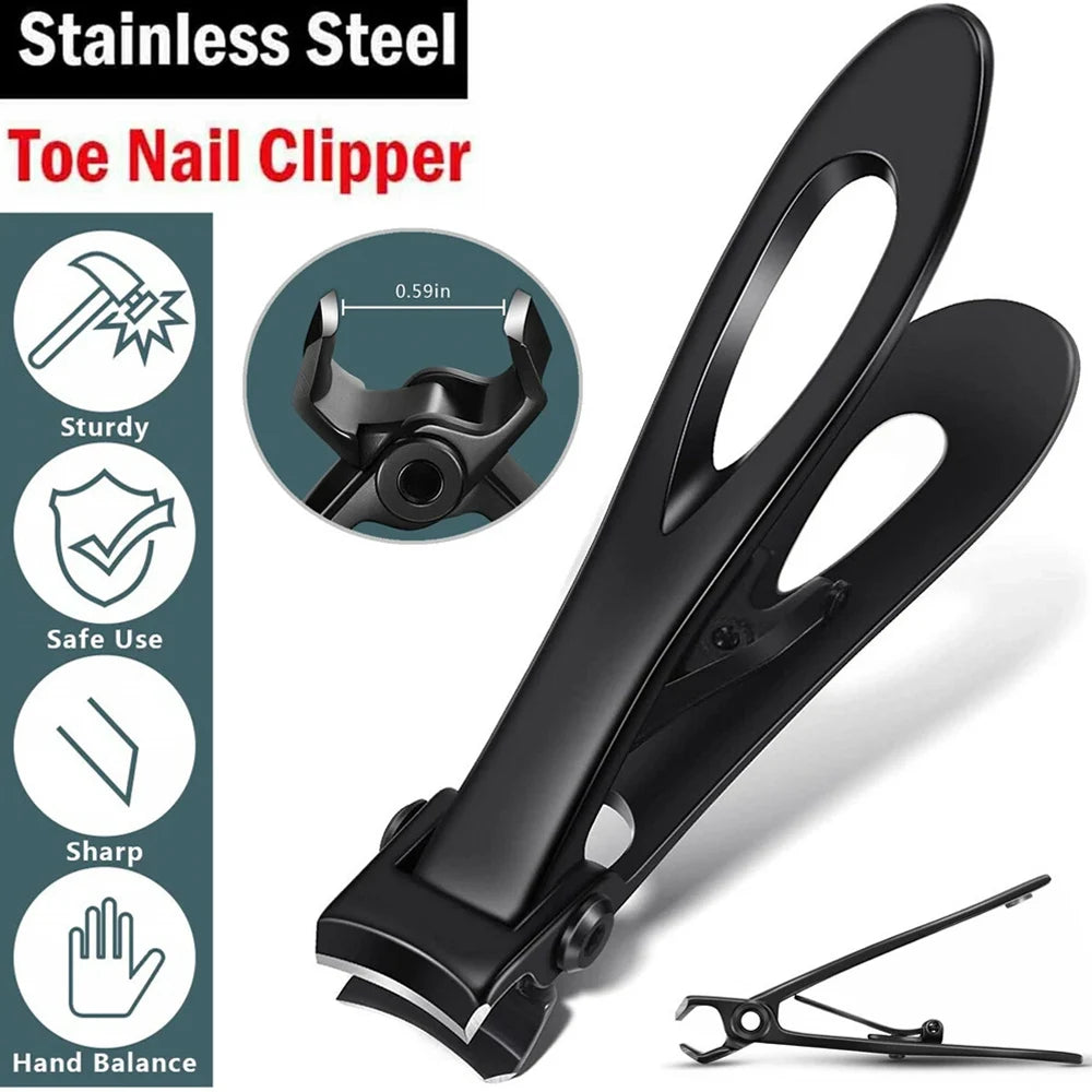 Quality Oversized  Stainless Steel Nail Clippers Cutter Trimmer Manicure Scissors Thick Hard Toenail Fingernail Pedicure Tools