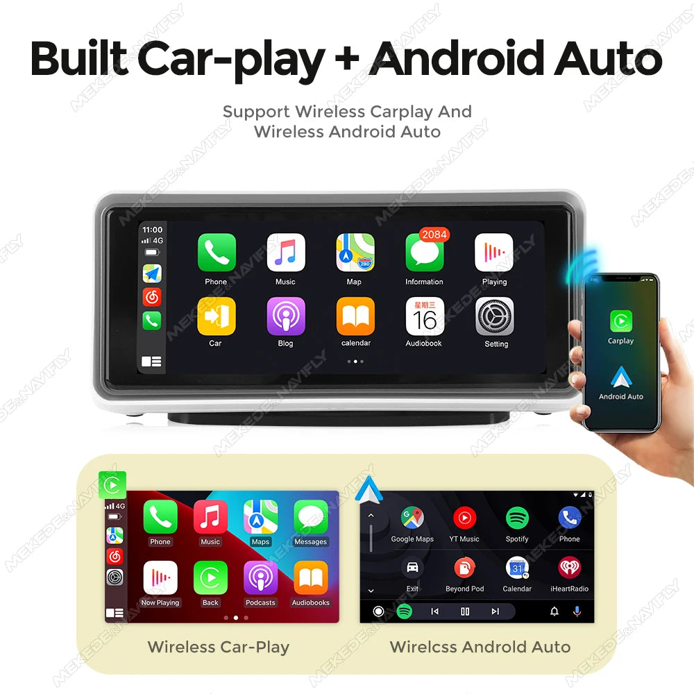 MEKEDE 6.86" Universal Car Stereo — Wireless CarPlay, Android Auto, MP5 Player, DSP, Bluetooth, FM/AUX