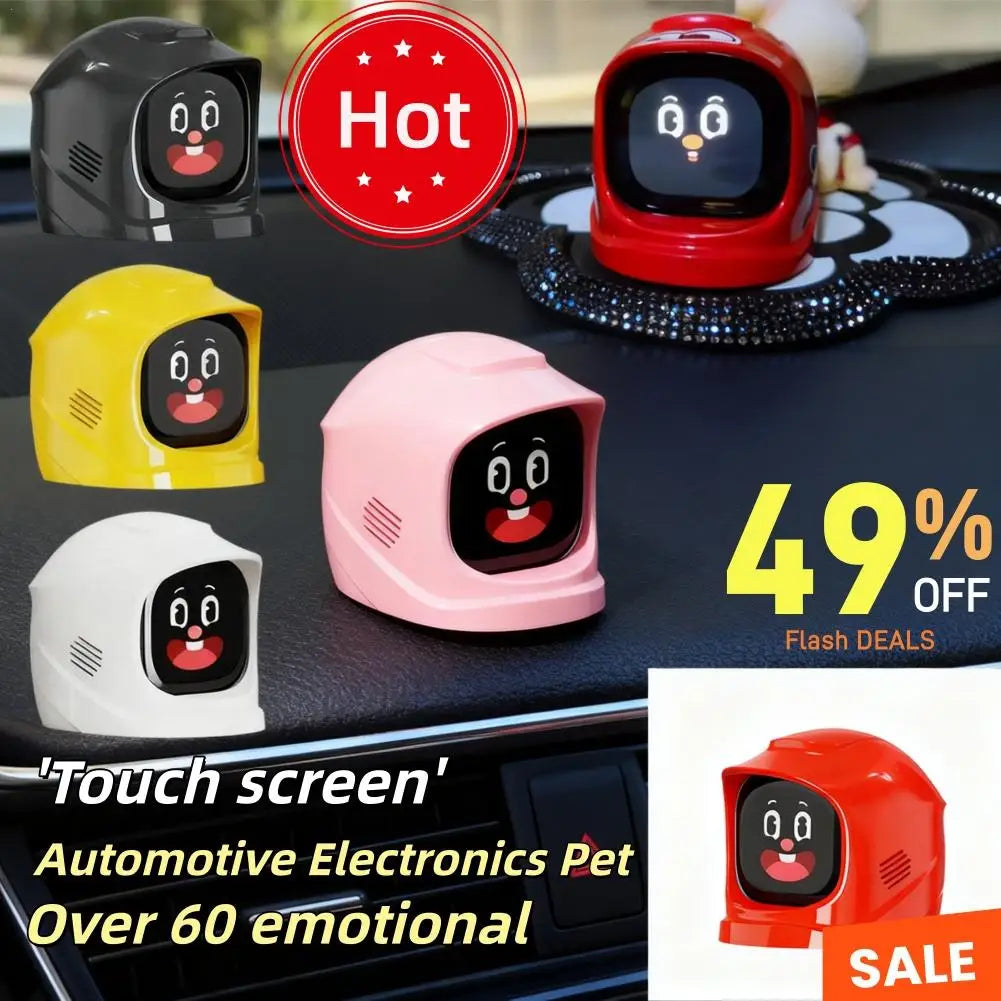 Interactive Car Dashboard Robot Companion — Touchscreen Face, 60+ Expressions, Sound Effects
