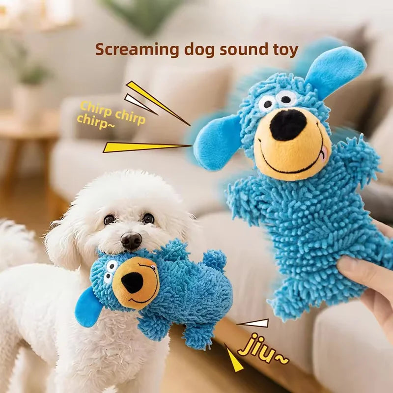 Stuffed Squeaky Dog Doll - Chew Toy for Small & Medium Dogs – photo 3