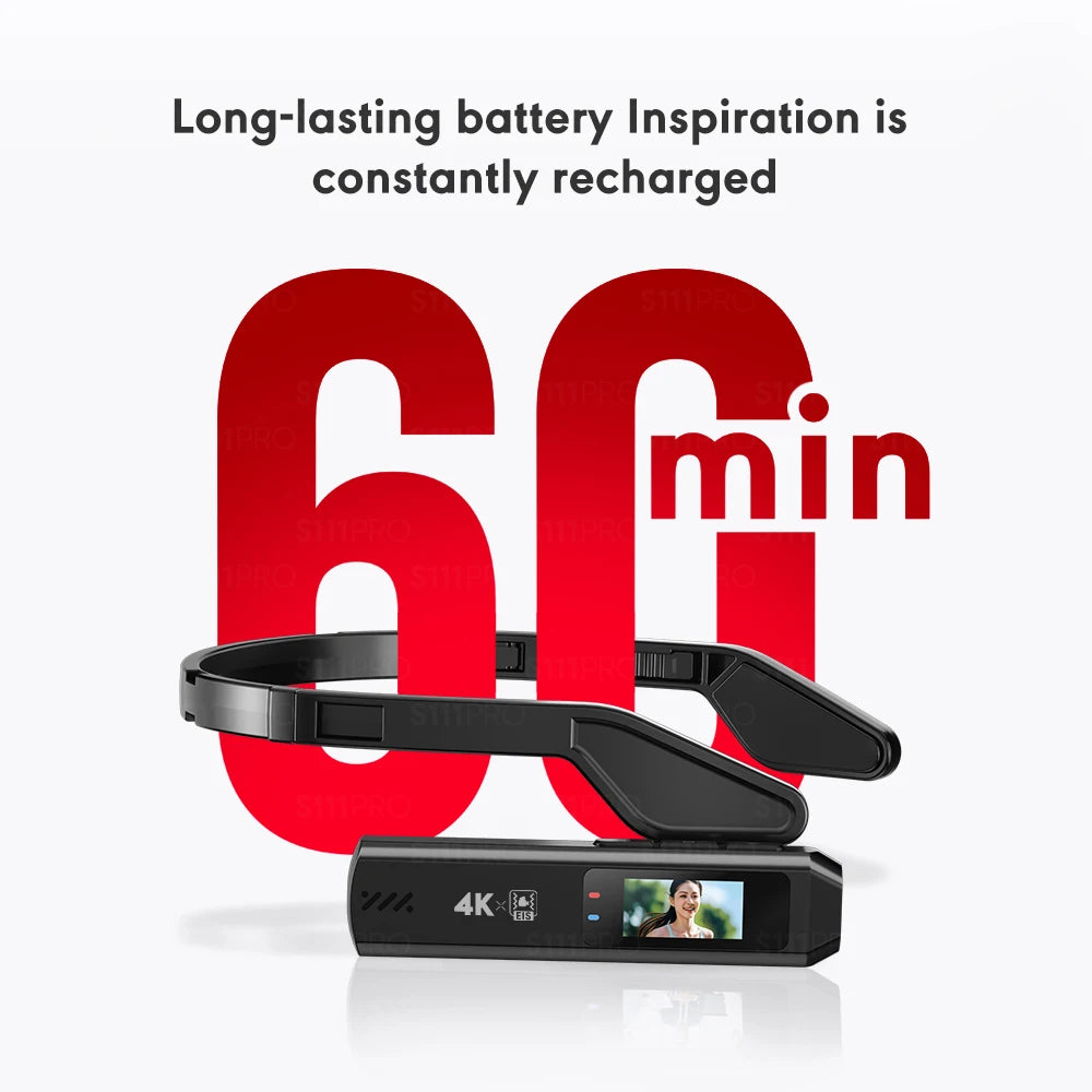 4K Head-Mounted Camera — Anti-Shake 130° Wearable Camcorder