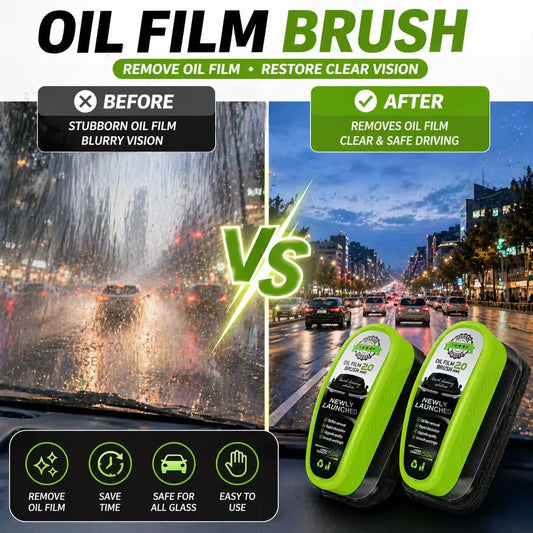 Automotive Glass Oil Film Cleaner — Windshield Polish with Water-Repellent Finish