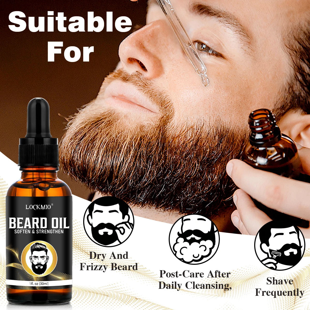 LOCKMIO Beard Growth Oil & Balm Set — Moisturizing Beard Care