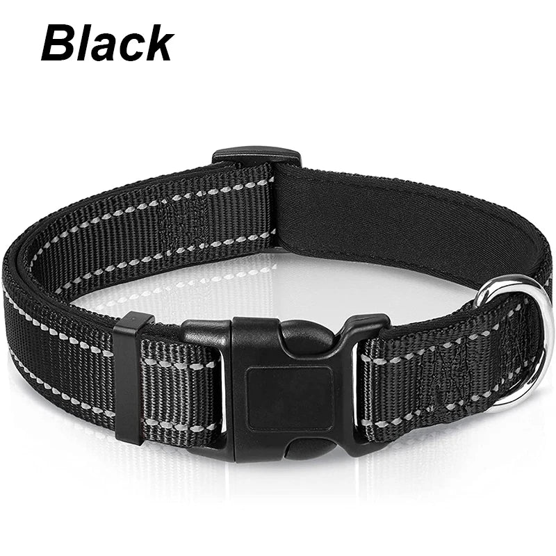 Soft Neoprene Padded Reflective Collar - Large Dogs