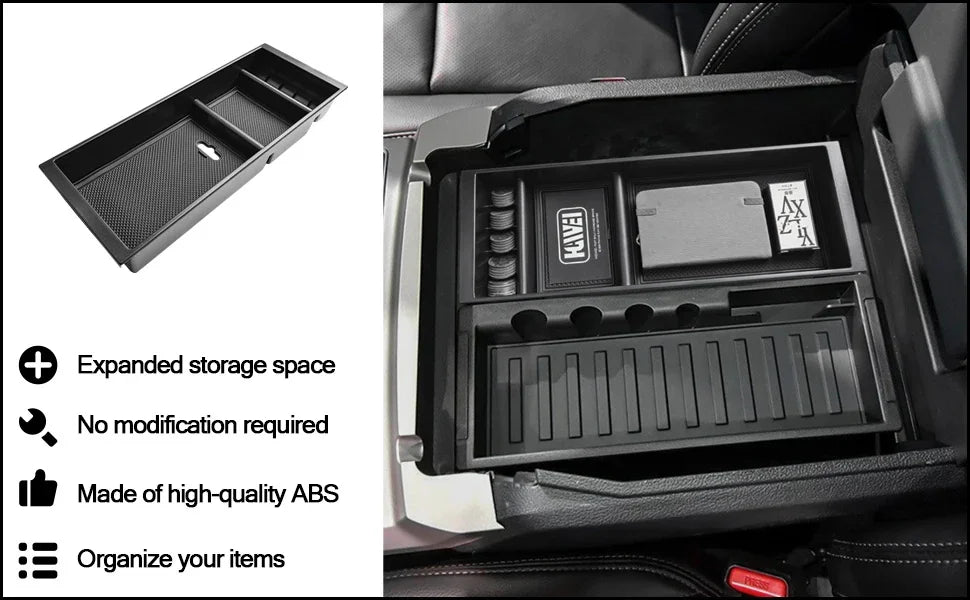 Center Console Armrest Organizer Tray for Ford F-150 2015–2020 / F-250 F-350