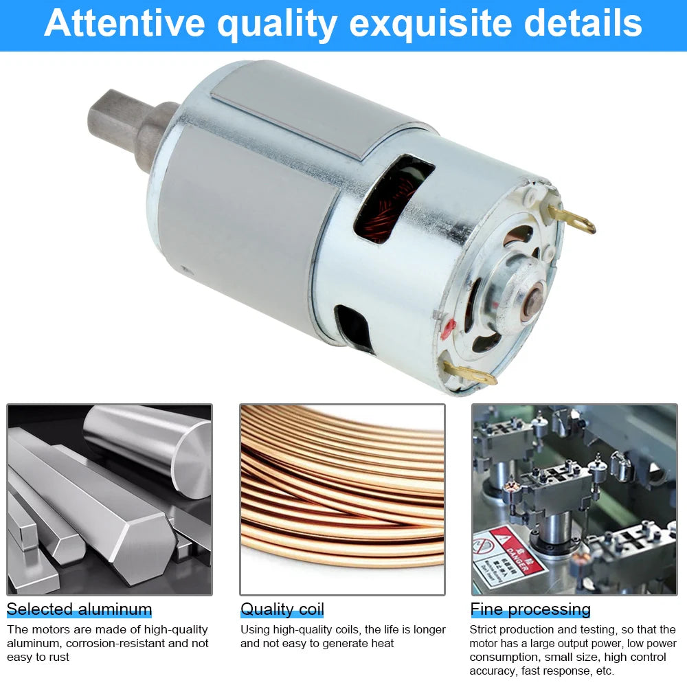 775 DC Motor 18-21V 15000RPM High Speed Blower Motor for Dust Collector /  Industrial Soot Blower