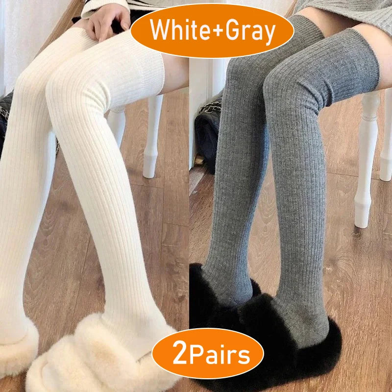 Women's Knit Knee High Socks, Soft Fuzzy