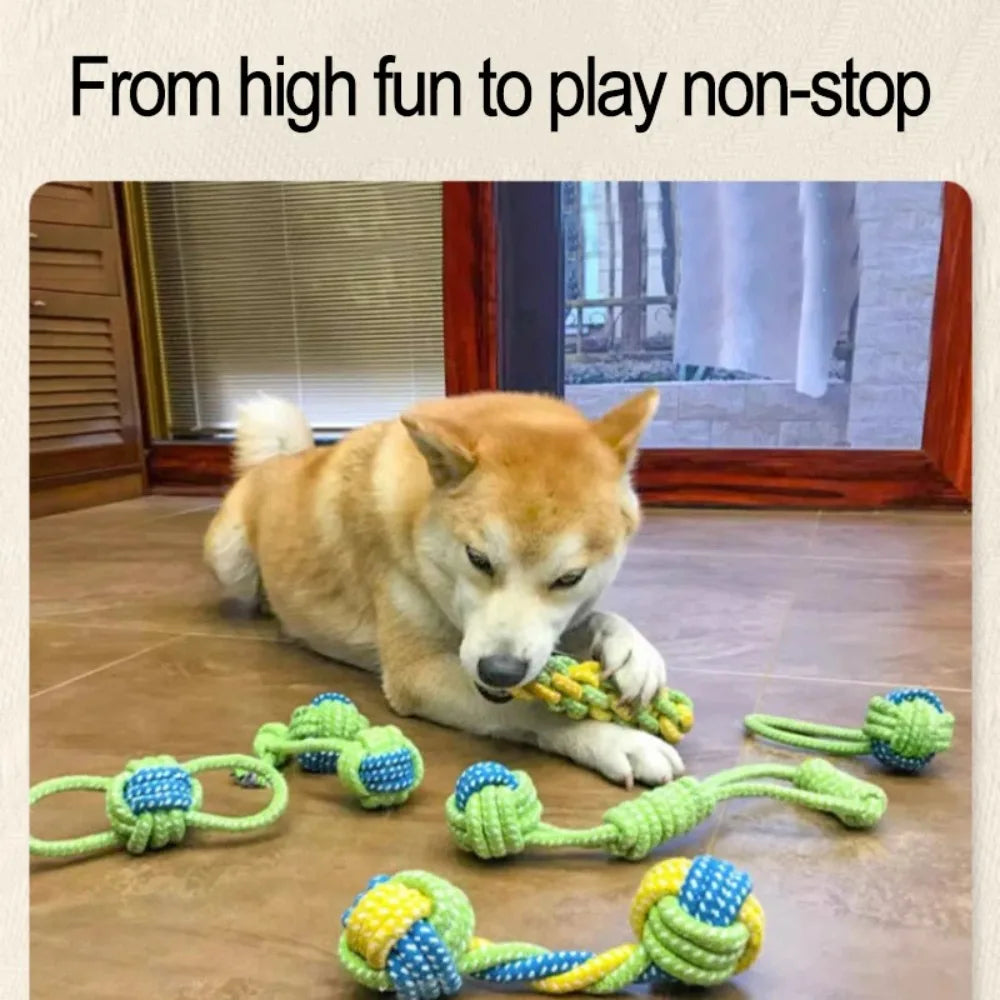 Knotted Rope Ball Dog Toy - Tug & Teeth Cleaning – photo 2