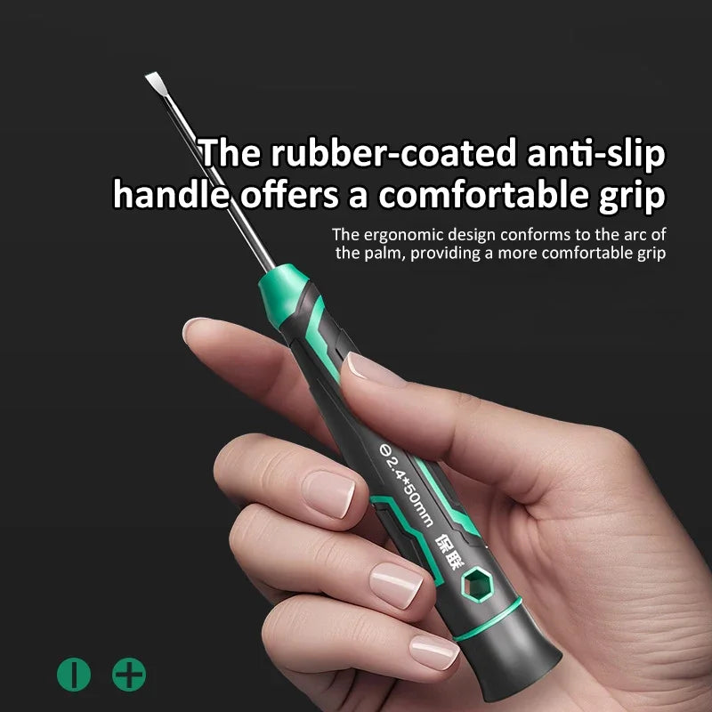 Precision Magnetic Screwdriver Anti-Slip Handle Phillips/Slotted Type Mini Screw Driver Installation and Disassembly Repair Tool