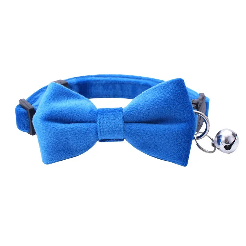 New Bowknot Pet Collar, Cat Collar, Safety Buckle, Cat Bell, Anti-suffocation Collar, Puppy Collar