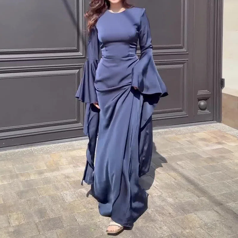 Eid Muslim Women Dress Abaya Flare Sleeve Vestidos Largos Party Caftan Jalabiya Ramadan Long Dresses Dubai Kaftan Arab Robe 2026