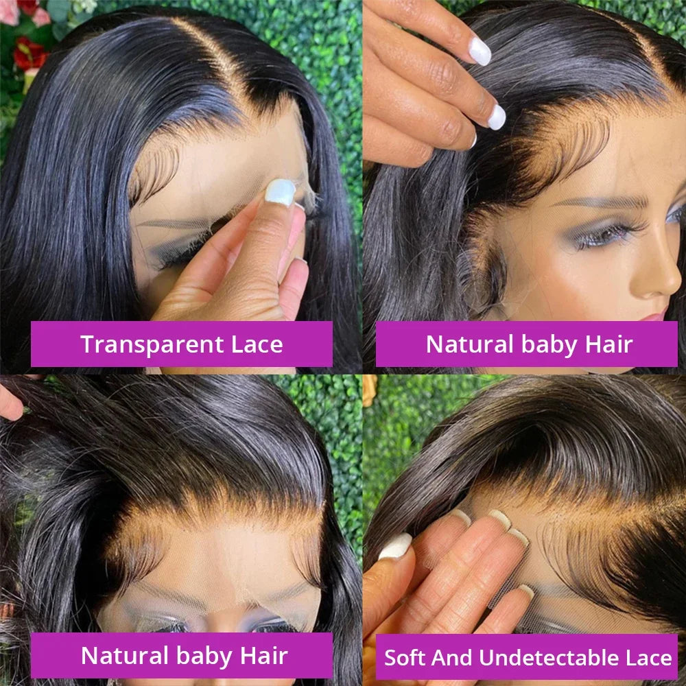 40-46 inch Bone Straight Lace Frontal Wig | 13x4 13x6 HD Human Hair