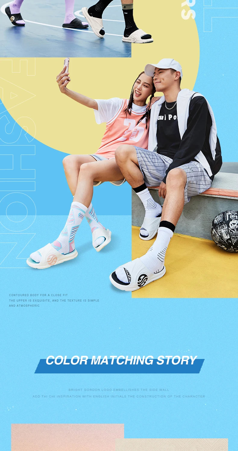 361 Degrees AG Aaron Gordon Men Slippers Non-Slip Sports Soft Elastic Thick Bottom Beach Casual Basketball Sandals 672126702F