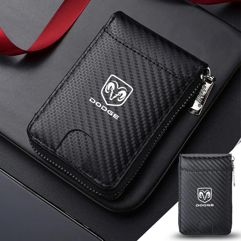 Dodge Leather Slim Card Wallet - Ram, Journey, Charger, Challenger