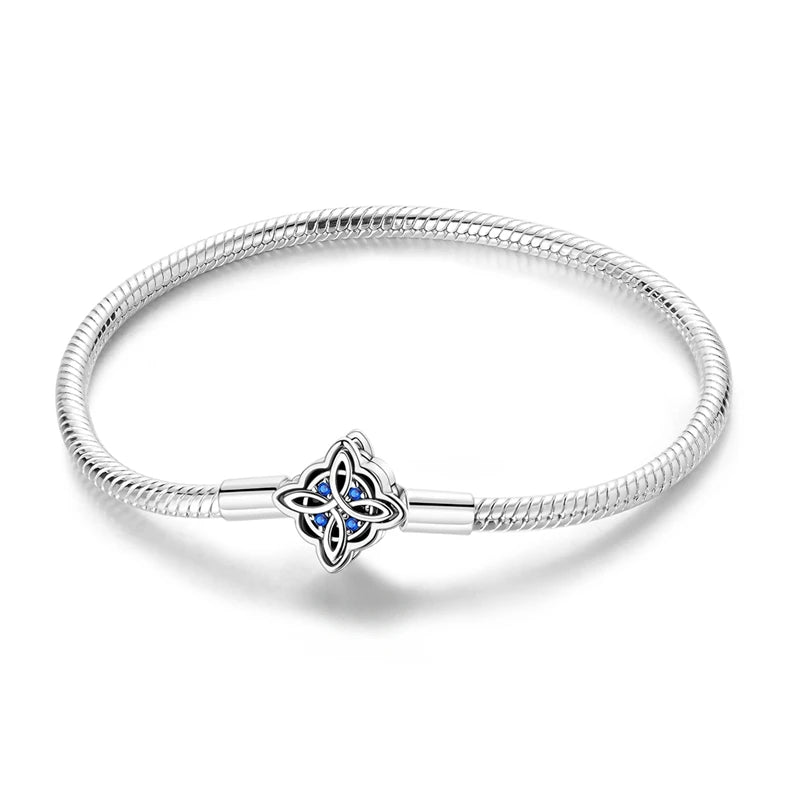 925 Sterling Silver Heart Charm Bracelet for Women - DIY Beads