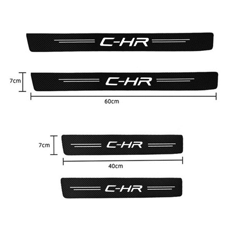 Carbon Fiber Car Sticker Car Door Trunk Protective Strip Anti Scratch Decal For Toyota Camry Corolla C-hr Rav4 Yaris Accessories