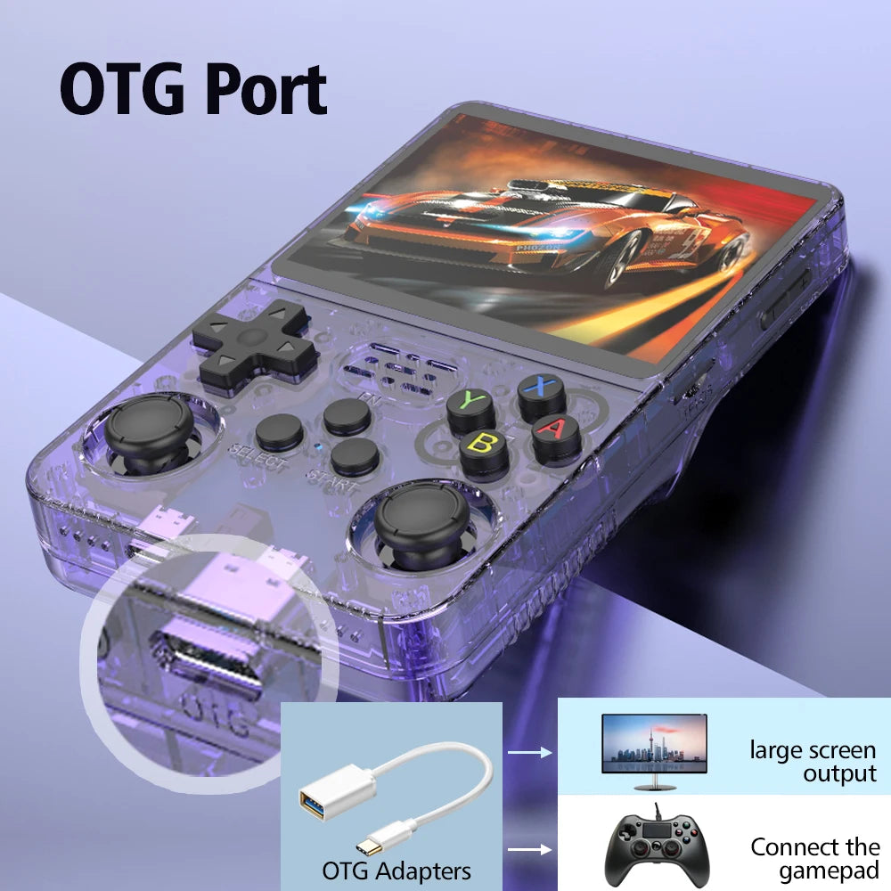 BOYHOM R36S Retro Handheld Video Game Console Linux System 3.5 Inch IPS Screen Portable Pocket Video Player 64GB 128GB Games