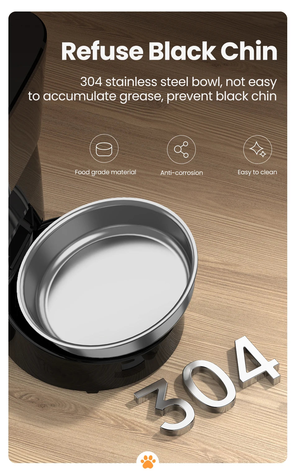 ROJECO Automatic Pet Feeder – 2L Smart Button Control Cat & Dog Food Dispenser | US/EU/KR Plug