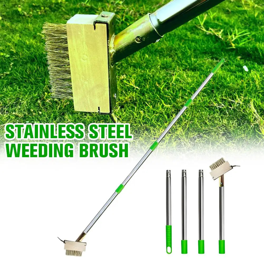 Stainless Steel Detachable Weeding  Brush for Weeding Stone Board Gap Cleaning Garden Tools for Deck Patio Walkwa