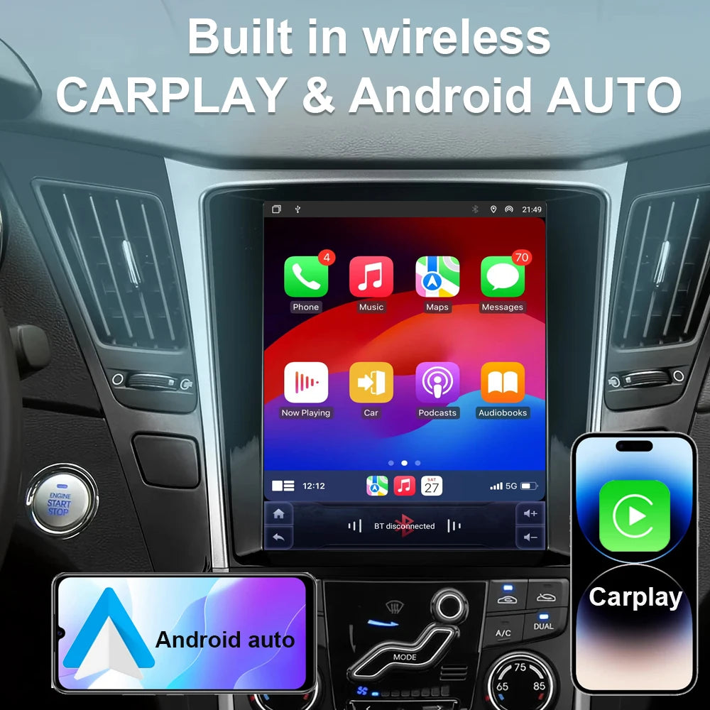 9.7" Android 16 Car Radio Carplay For Ford Fiesta Mk7 2009 2010 2012 2013 2014 2015 2016 Multimedia Player Stereo Screen DVD