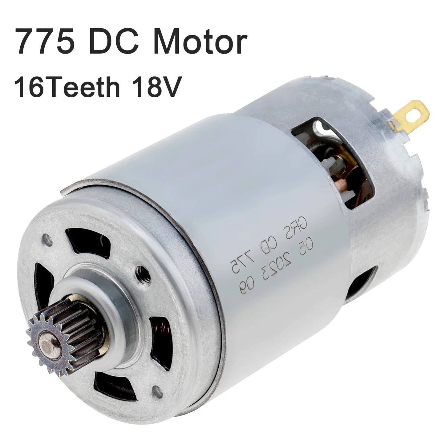 775 DC Motor 18V 16 Teeth Micro Motor Engine Fit for Makita Impact Drill / Electric Motor Drill Gear Impact Drill Motor