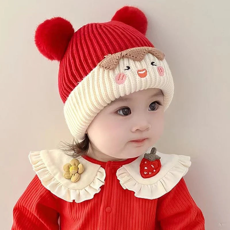 Baby Bobble Pom Pom Beanie - Knit Winter Hat for Ages 1-3 - photo 5