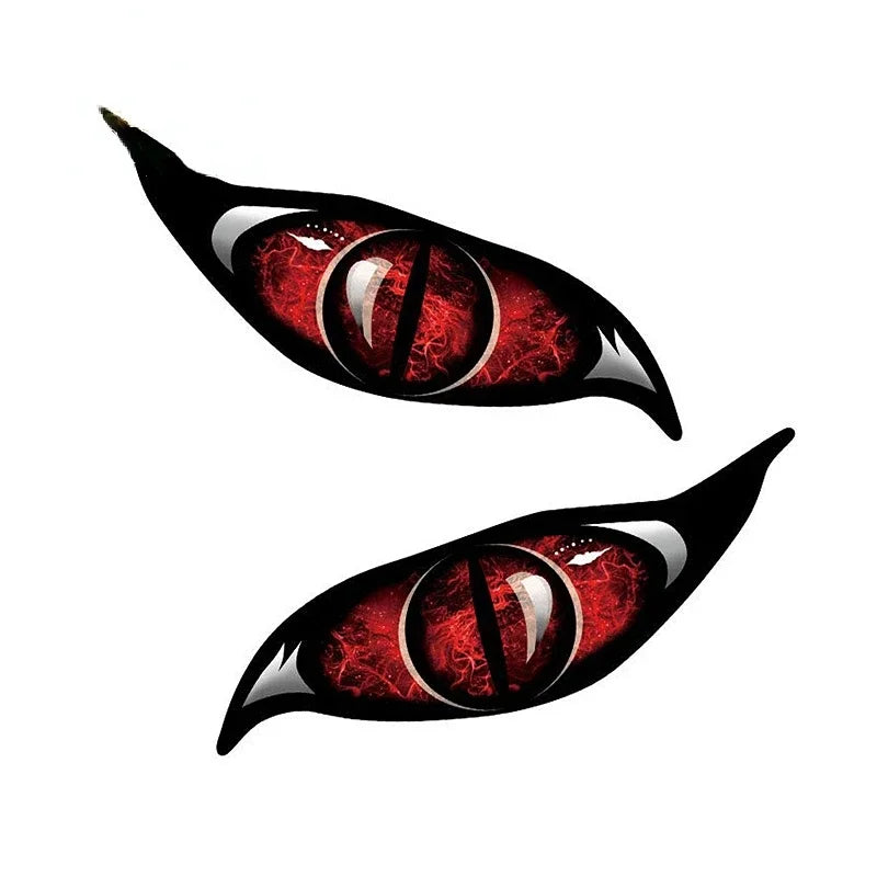 Car Stickers for Evil Yellow Eyes RV Motorcycle Occlusion Scratch Waterproof Windshield VAN Anime Decal VINYL STICKER Products