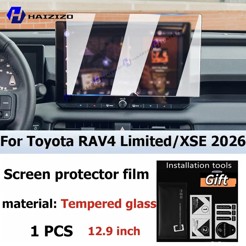 For Toyota RAV4 2026 Car interior GPS navigation matte anti-glare protective film LCD screen tempered glass film accessories
