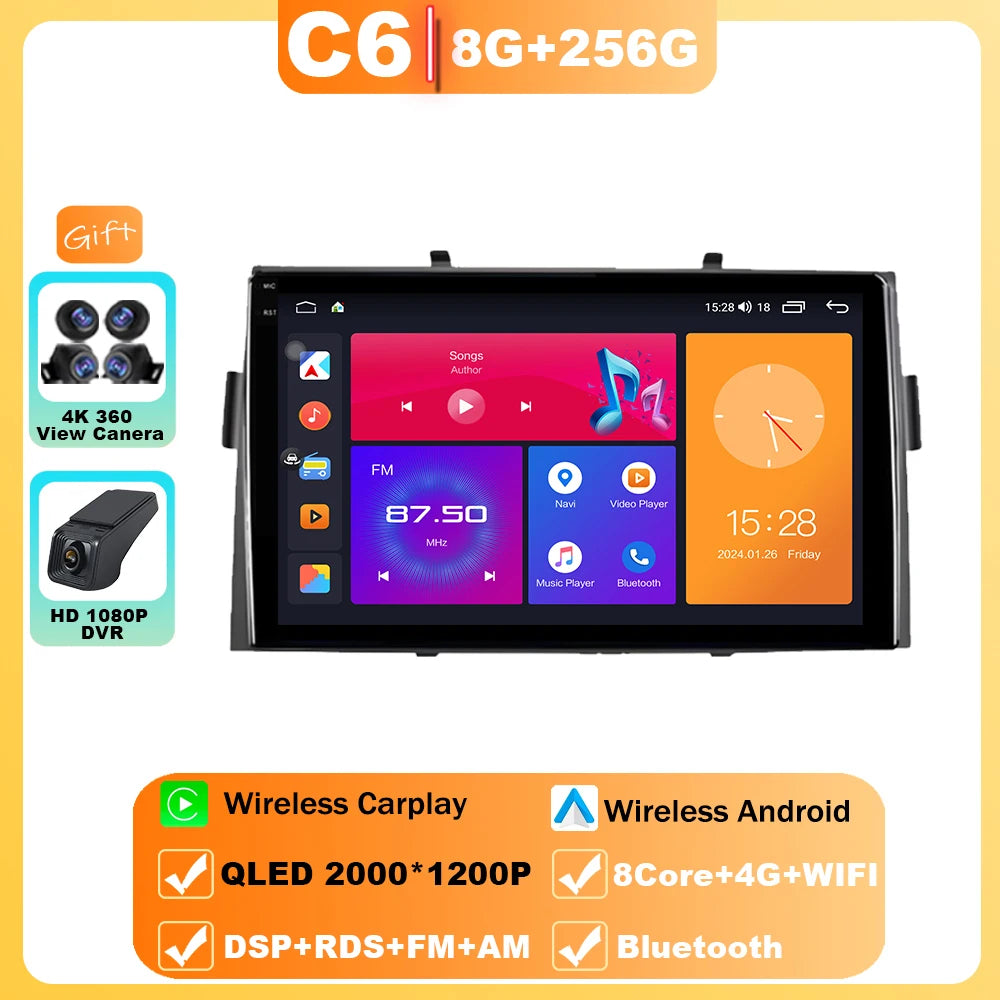 Android Car Stereo for Honda Ridgeline (2006–2014) — Wireless CarPlay, Android Auto, GPS, WiFi, All-in-One
