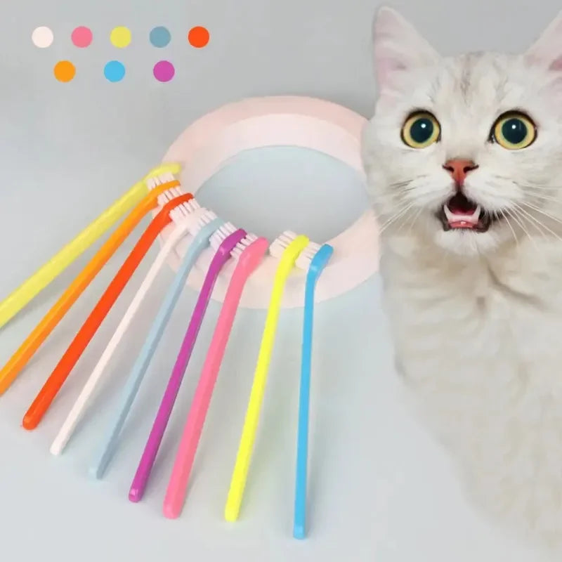 Pet Toothbrush with Tongue Cleaner - Dog & Cat Brush – photo 3