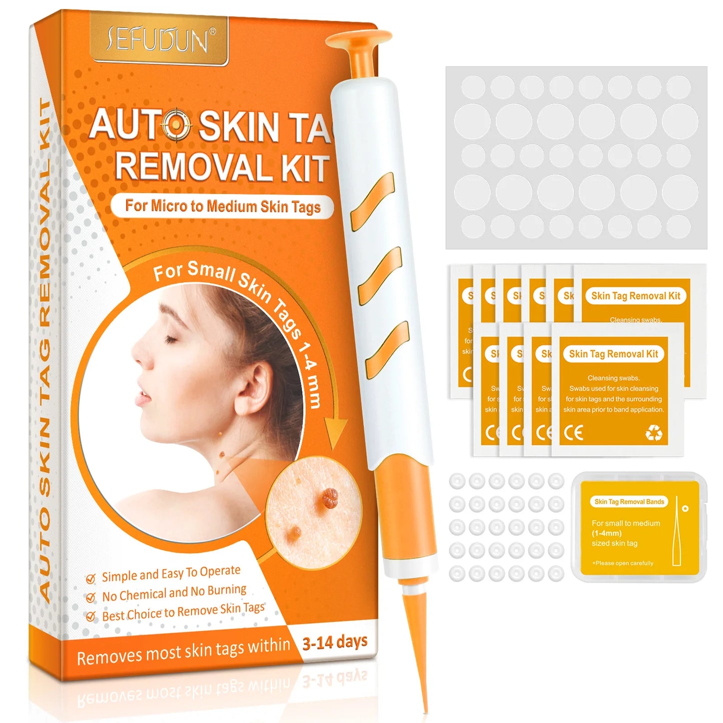2 IN 1 Auto Micro Skin Tag Remover Device Standard And Micro Skin Tag Removal Kit Adult Mole Wart Remover Face Care Beauty Tools