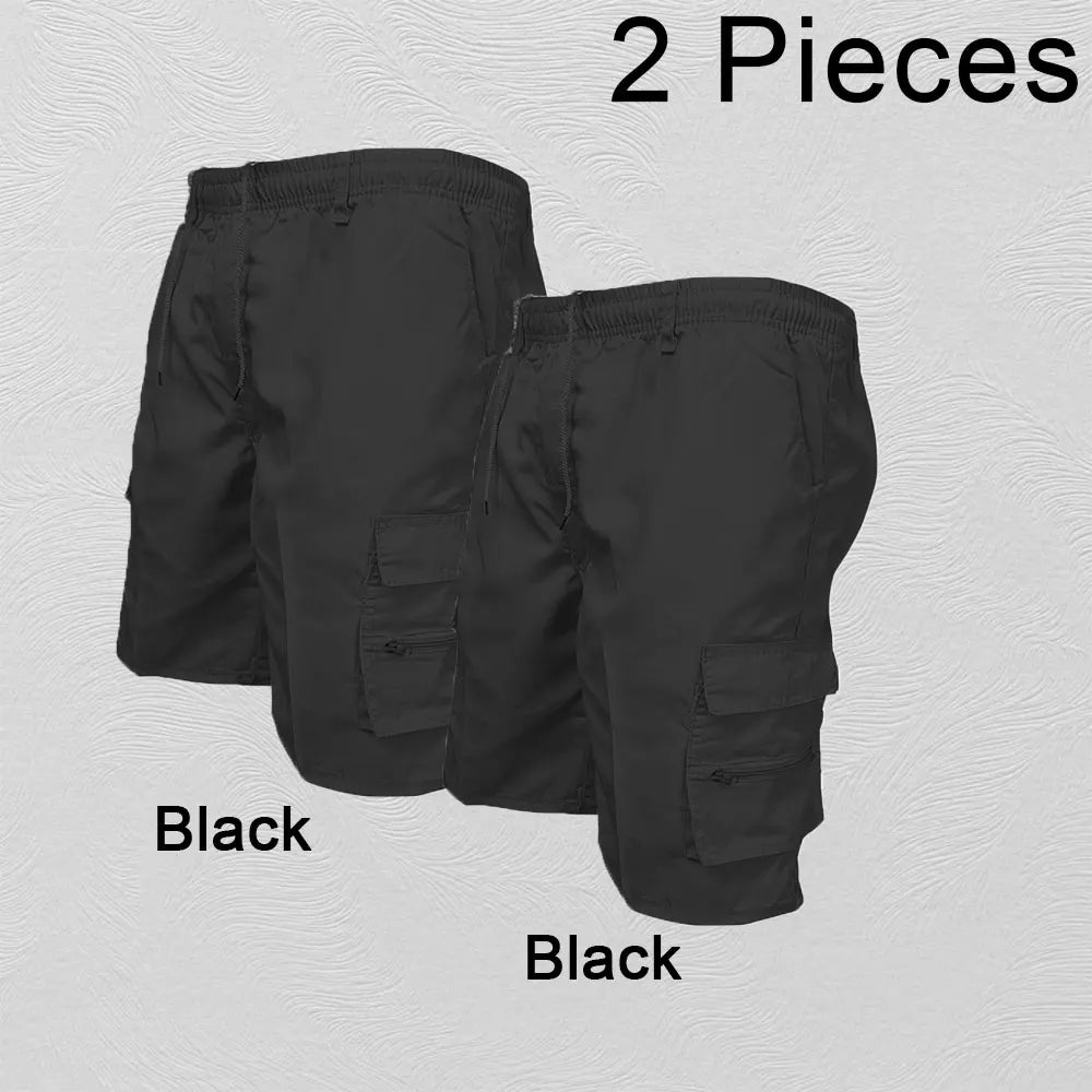 Men's Cargo Shorts – Casual Big Pocket Sports Slacks, Cargo Panel Trousers, Plus Size