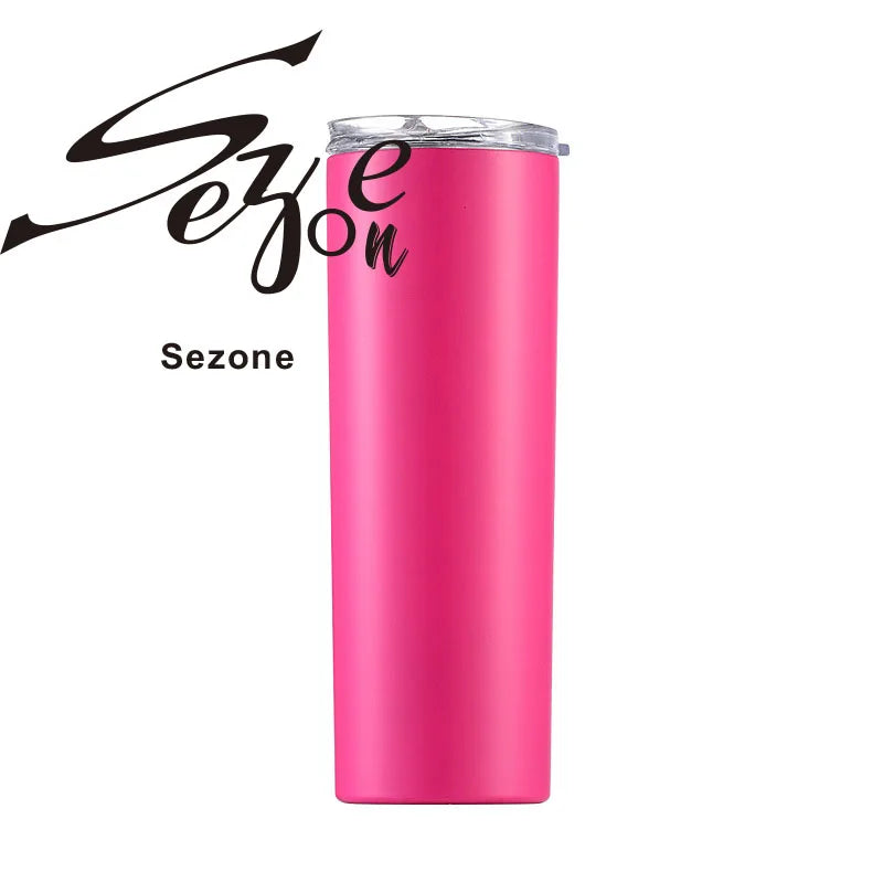 Custom Logo Picture 20oz Car Tubmler Thermos Vaccum mug insulated cup outdoor portable car straight Stainless Steel Water Bottle