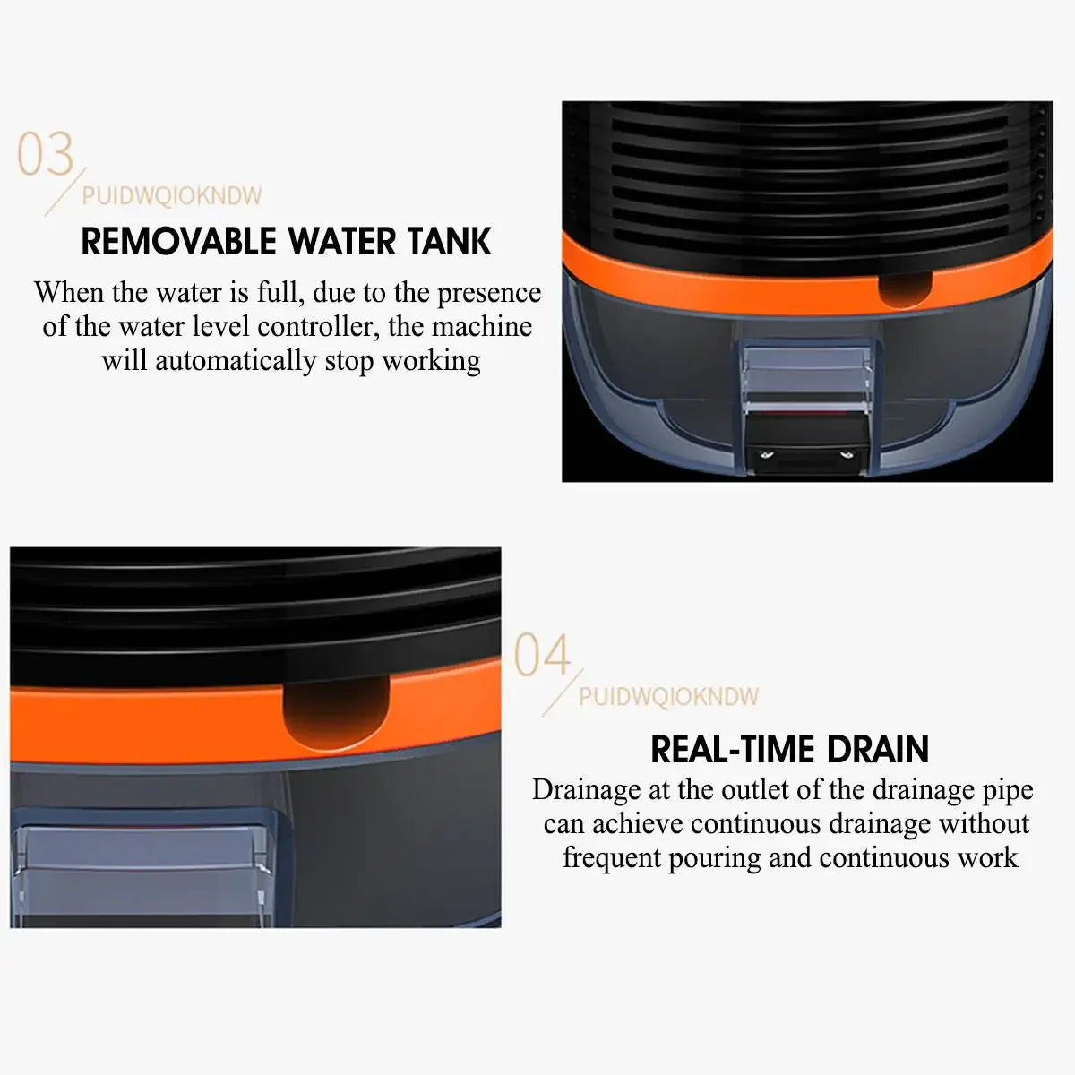 TINSOL New Air Dehumidifier 800ml Portable Dryer Low Noise Purification Anti-mold Cleaning Unit Portable Air Dryer Humidity