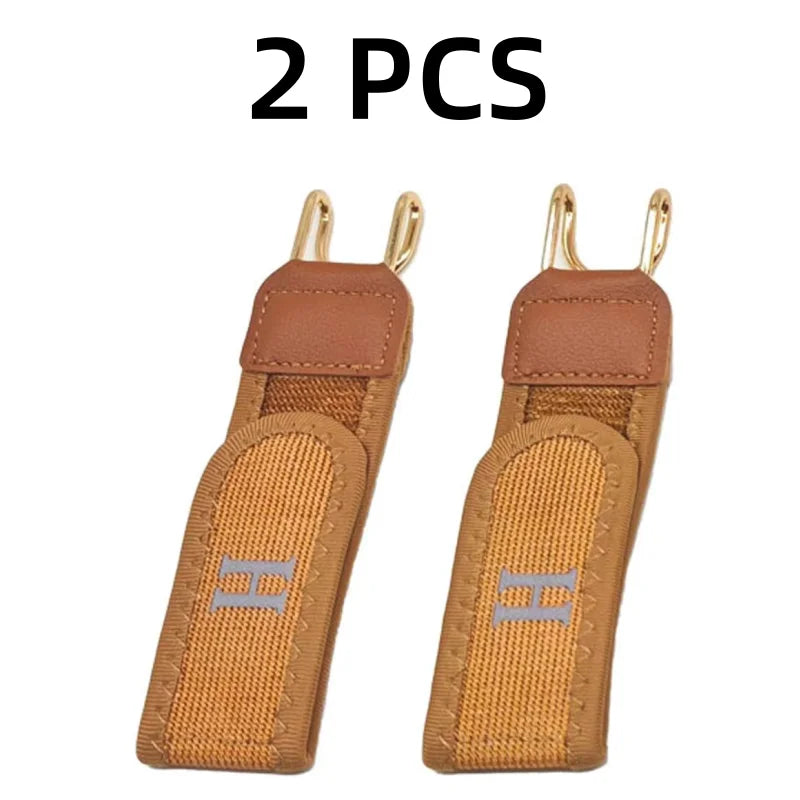 Buckleless Elastic Belt — 2-Pack Hidden Hook Waist Adjuster