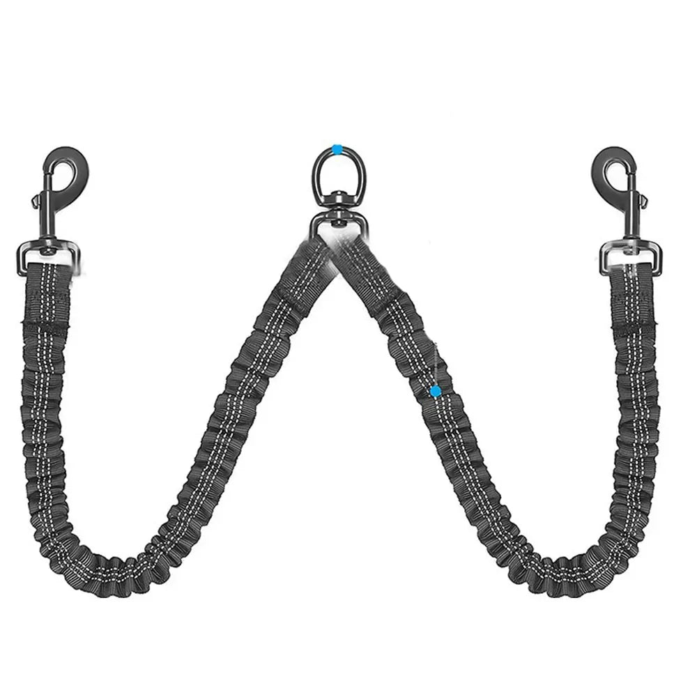 Double Dog Leash - Shock-Absorbing Elastic Walking Lead – photo 9