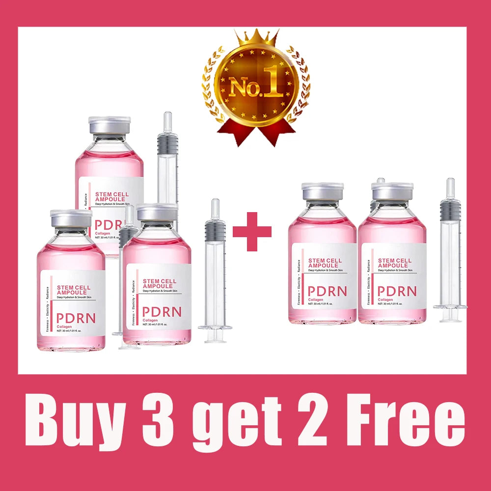 Facial Serum Anti-Aging PDRN Stem Cell Ampoule Essence Collagen Boost Firming Hydrating Skin Renew Brightening