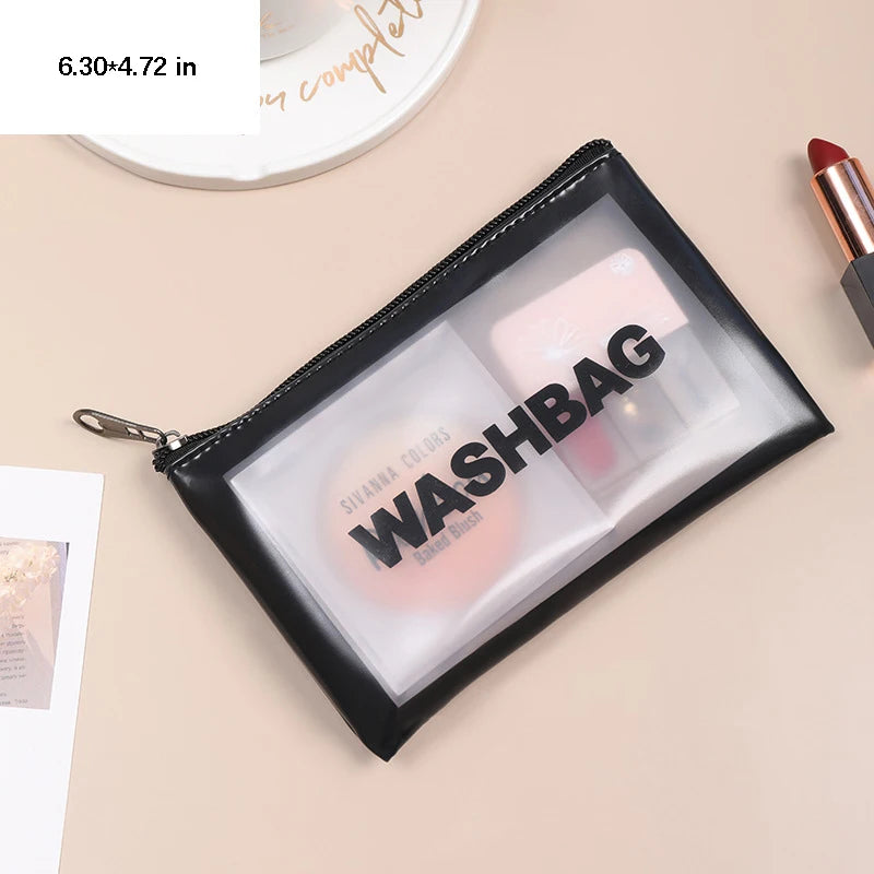 Portable Toiletry Bags with Handle, Translucent Waterproof travel Make up Bags for Women, Large Capacity Travel Cosmetic Bags
