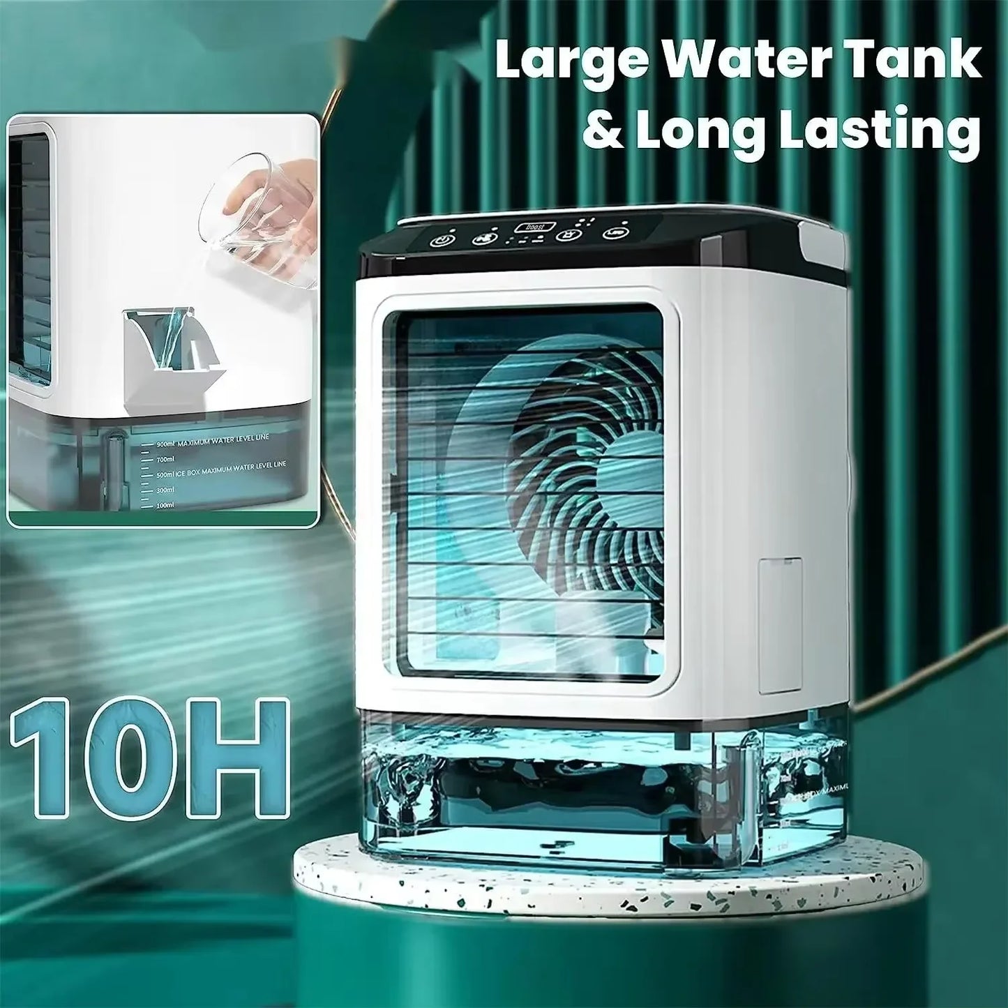 Quiet Desktop Misting Cooler – Portable USB Humidifier Fan for Home & Office