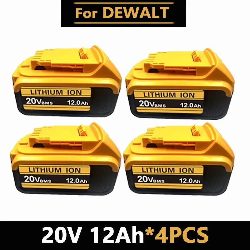 For DeWal Original 20V 12.0Ah MAX Battery Power Tool Replacement For DeWalt DCB184 DCB182 DCB200 20V 6A 18Volt 20v Battery.