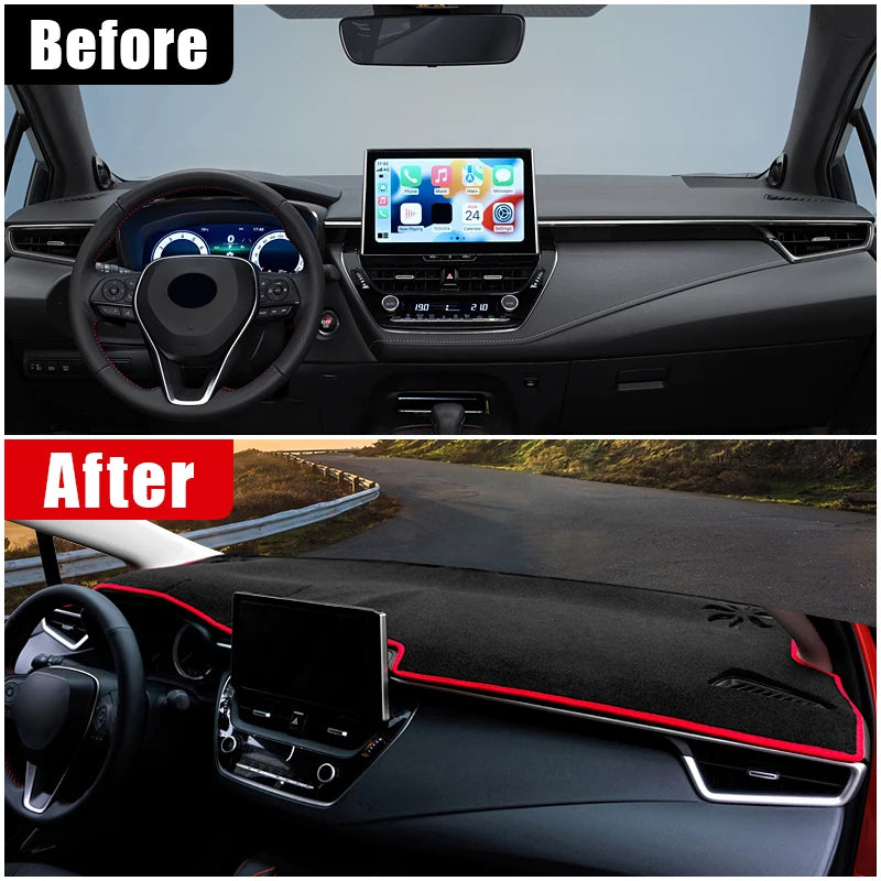 Car Dashboard Cover Avoid Light Pads Anti-UV Non-Slip Mats For Toyota Corolla E210 2019 2020 2021 2022 2023 2024 2025 Hybrid