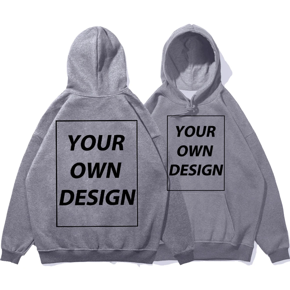 Custom Print Pullover Hoodie, Personalized Sweatshirt