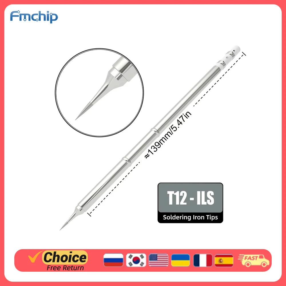 T12-ILS Soldering Tip Replacement Compatible with SL108 T12 Soldering Station Hakko FX951 FX-950 Soldering Workstations