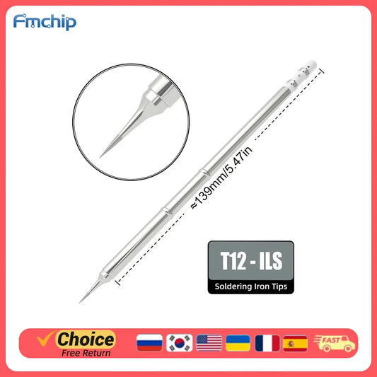 T12-ILS Soldering Tip Replacement Compatible with SL108 T12 Soldering Station Hakko FX951 FX-950 Soldering Workstations