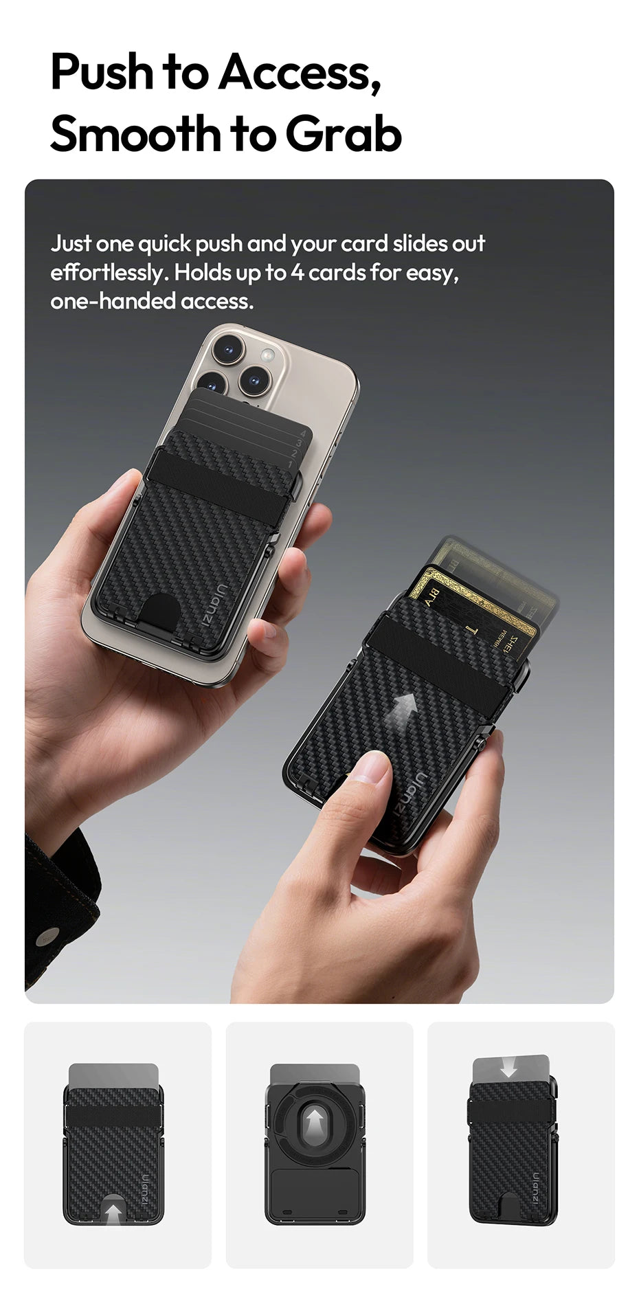 Original Ulanzi ML25 Aluminum Alloy Cardholder Phone Stand Double Side Magnetic Ring Portable Anti Scratch Foldable Fit