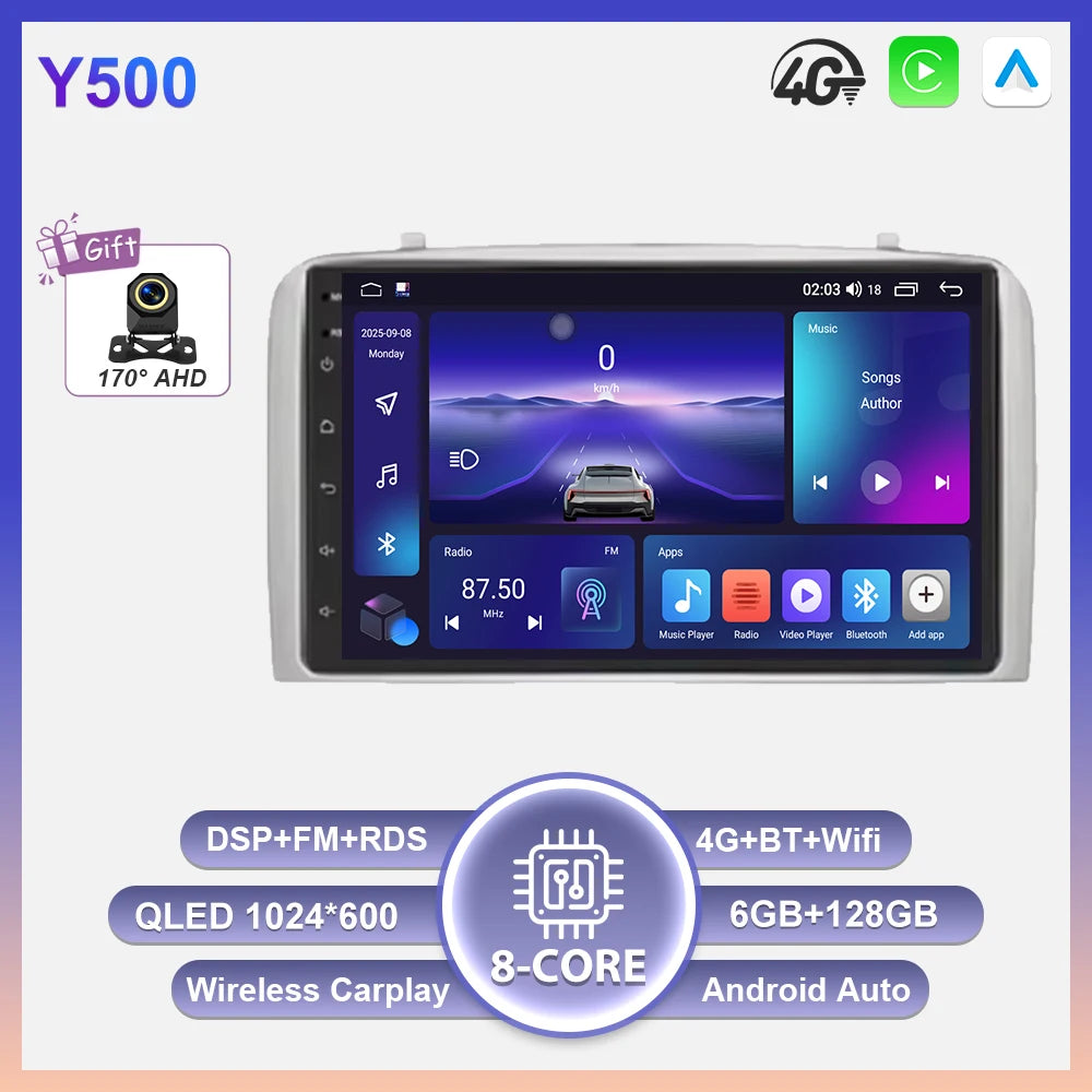 Android 16 Carplay For Alfa Romeo 147 GT 937 2000-2010 GPS Navigation Video Car Radio GPS Automotive Multimedia Car Monitor DVD