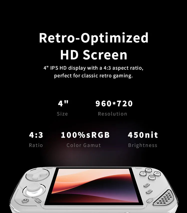 MINILOONG POCKET 1 Handheld Game Console 4'' IPS Screen HD Output Open Source Systems OTA Upgrades LOONG OS New Console POCKET1