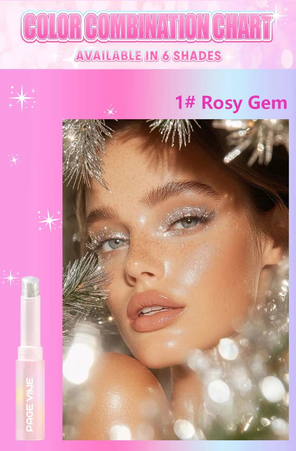 Sparkling Jelly Highlighter Stick Pearlescent Monochrome Shine Glitter Highlight Eyeshadow Stick High Gloss Face Brighten Makeup