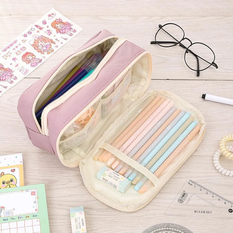 Kawaii Multi-Layer Pencil Case for Students - Cute and Functional