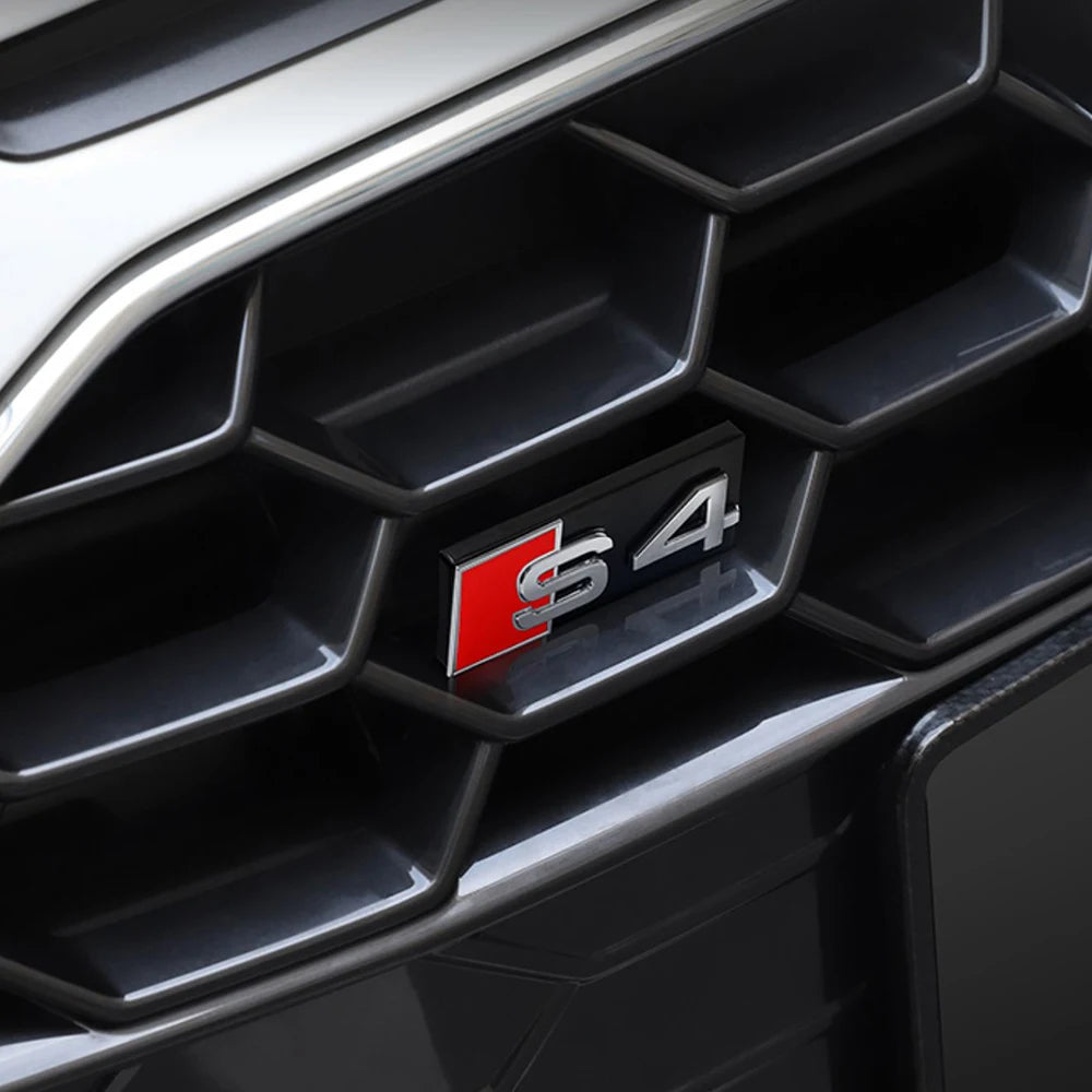 1pc ABS Car Styling Grill Front Hood Badge Grille Emblem Buckle Decoration For Audi S3 S4 S5 S6 S7 Logo Sticker Auto Accessories